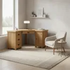 Solid Wood Corner Desk