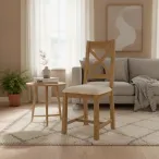 rustic oak dining chair