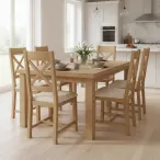 rustic oak dining chair