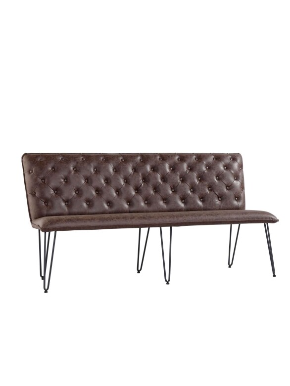 Bench 180cm Brown PU