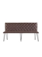 Bench 180cm Brown PU - Image 2