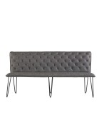 Bench 180cm Grey PU - Image 2