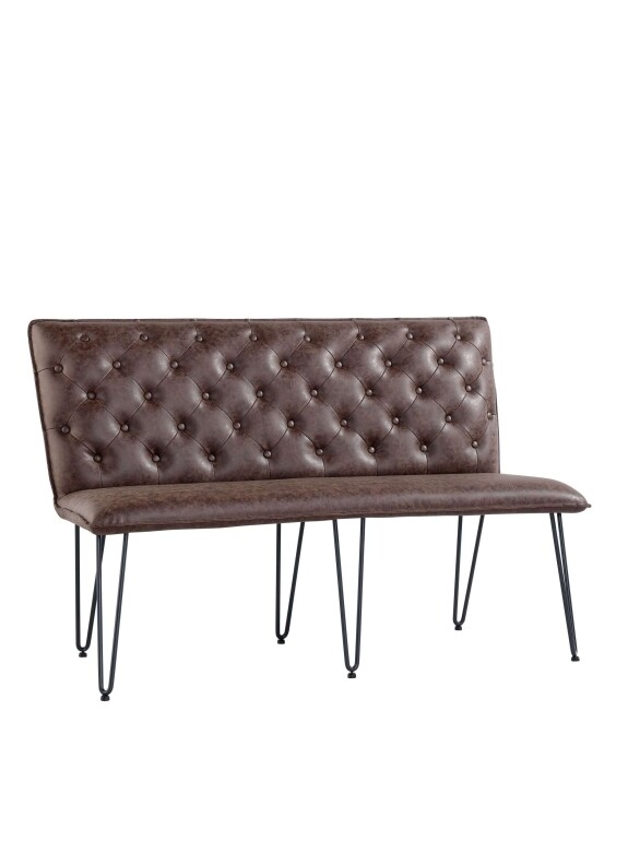 Bench 140cm Brown PU