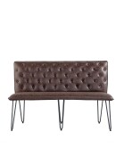 Bench 140cm Brown PU - Image 2
