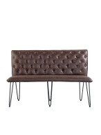 Bench 140cm Brown PU - Image 2
