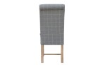 Fabric Dining Chair - Check Grey - Image 4