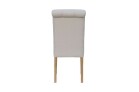 Fabric Button Back Chair with Scroll - Natural - Image 4