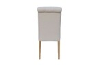 Fabric Button Back Chair with Scroll - Natural - Image 5