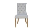 Curved Button Back Dining Chair - Natural - Image 2