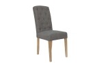 Button Back Upholstered Chair - Dark Grey - Image 2