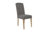 Button Back Upholstered Chair - Dark Grey - Image 2