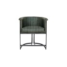 Leather & Iron Chair - Light Grey - Image 2