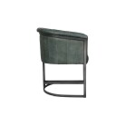 Leather & Iron Chair - Light Grey - Image 3