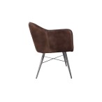 Leather & Iron Chair - Brown - Image 3
