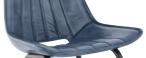 Leather & Iron Chair - Blue - Image 4
