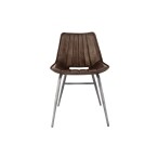 Leather & Iron Chair - Brown - Image 2