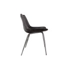 Leather & Iron Chair - Dark Grey - Image 3