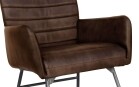 Leather & Iron Chair - Brown - Image 4