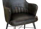Leather & Iron Chair - Dark Grey - Image 4