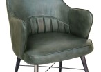 Leather & Iron Chair - Light Grey - Image 4