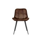 Leather & Iron Chair - Brown - Image 2