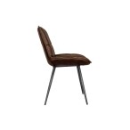 Leather & Iron Chair - Brown - Image 3