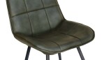 Leather & Iron Chair - Light Grey - Image 4