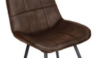 Leather & Iron Bar Chair - Brown - Image 4