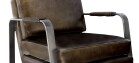Leather & Iron Chair - Dark Grey - Image 4