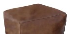 Leather Pouf - Brown - Image 4