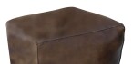 Leather Pouf - Dark Grey - Image 4