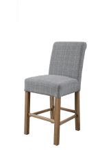 HO Bar Stool Check Grey - Image 2