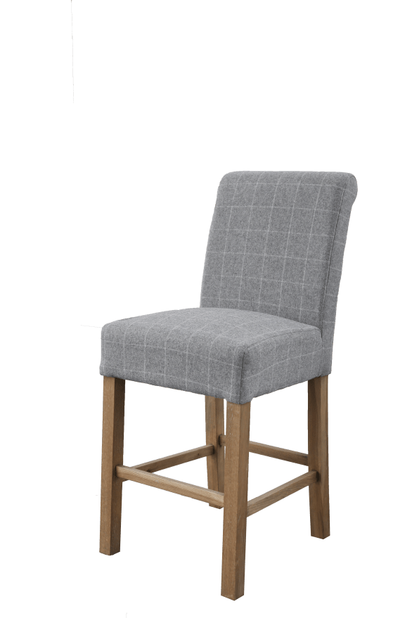 HO Bar Stool Check Grey