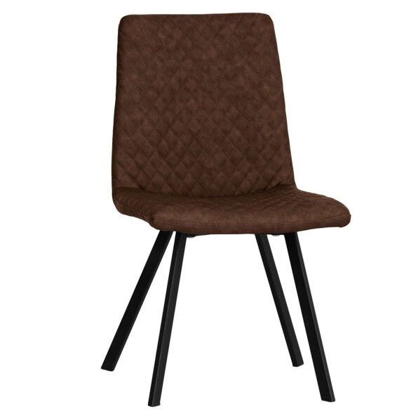 Diamond Stich Dining Chair - Brown