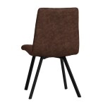 Diamond Stich Dining Chair - Brown - Image 3