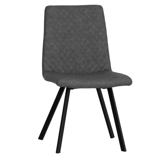 Diamond Stitch Dining Chair - Grey