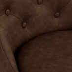 Studded Back Chair with Ornate Legs - Brown - Image 6