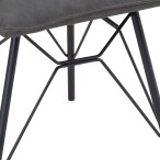 Studded Back Chair with Ornate Legs - Grey - Image 13