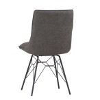 Studded Back Chair with Ornate Legs - Grey - Image 7