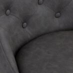 Studded Back Chair with Ornate Legs - Grey - Image 4