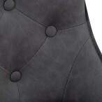 Studded Back Chair with Ornate Legs - Grey - Image 3