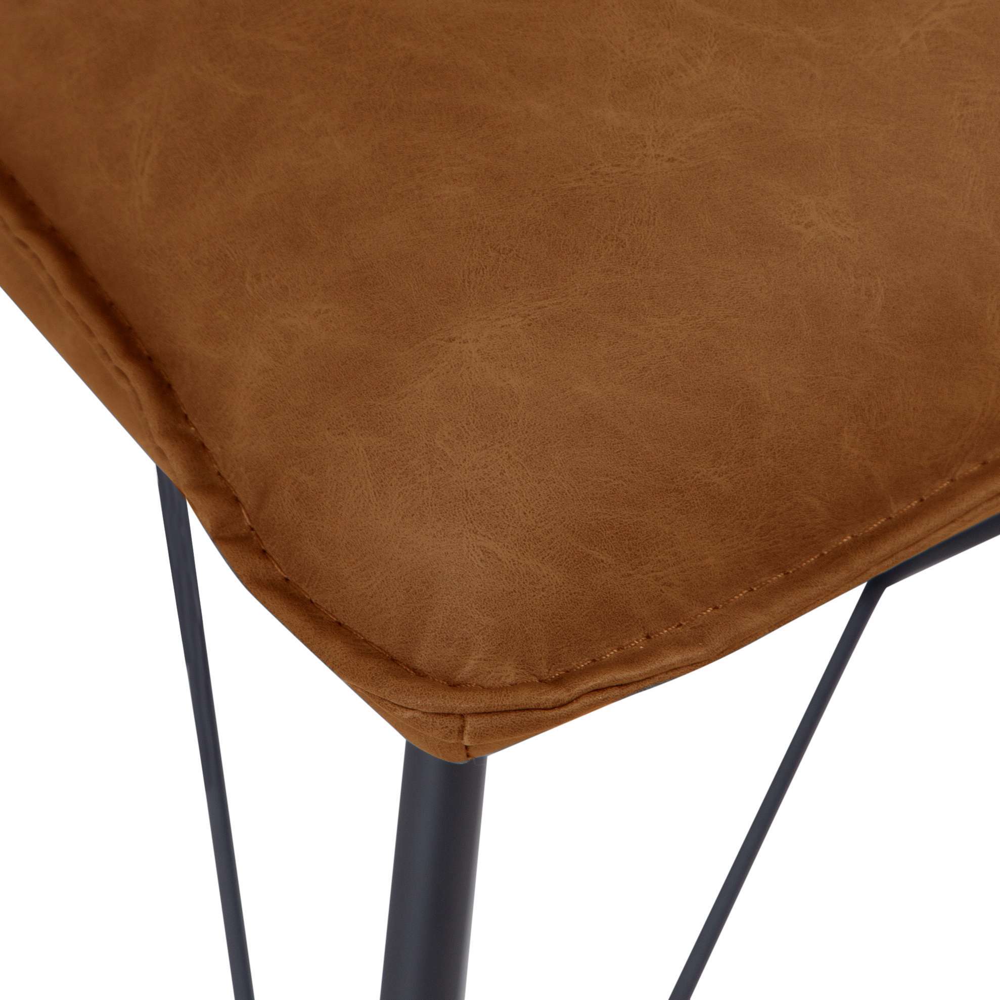 Studded Back Chair with Ornate Legs - Tan - Image 12