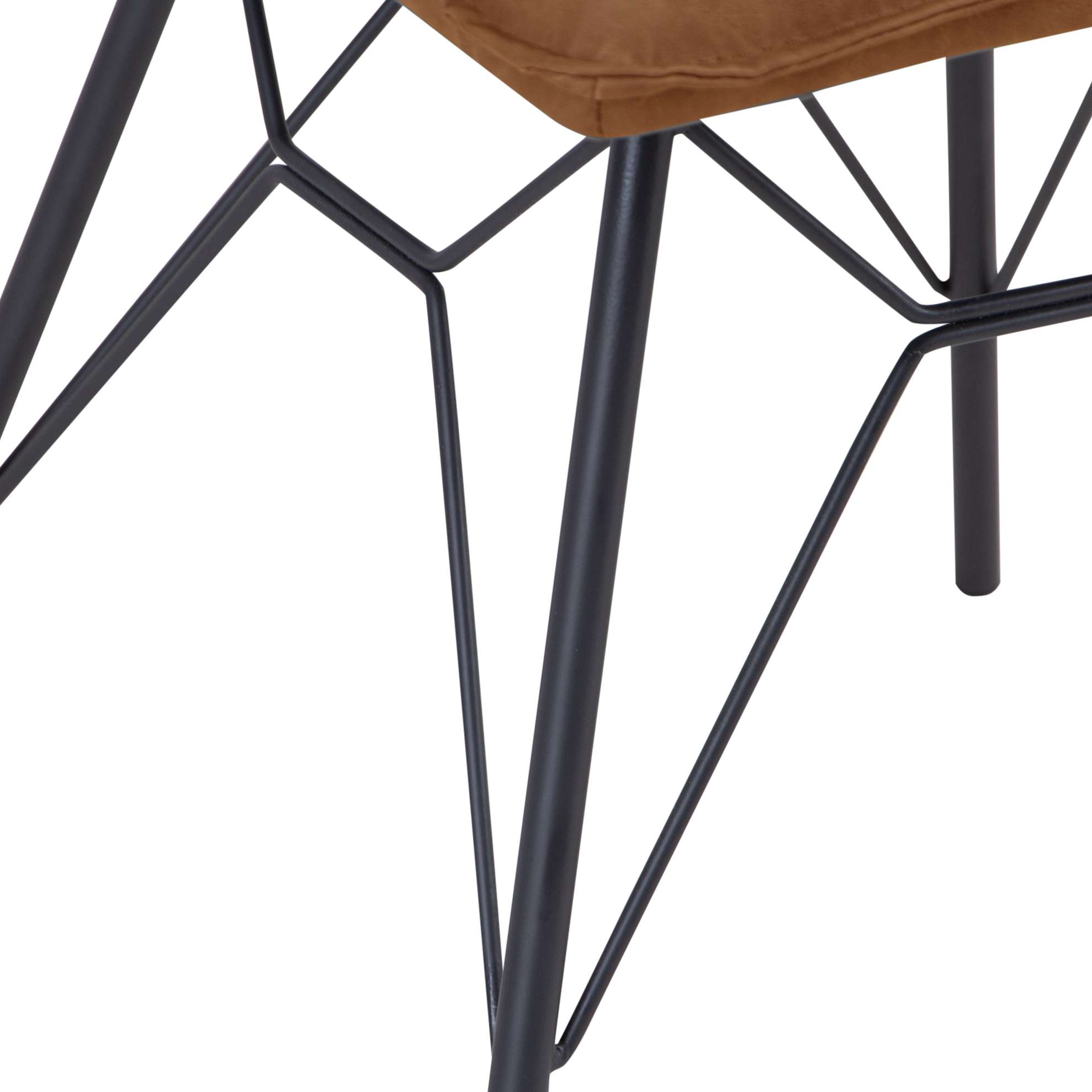 Studded Back Chair with Ornate Legs - Tan - Image 11