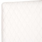 Diamond Stitch Dining Chair, Chrome Legs - White - Image 8