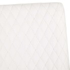 Diamond Stitch Dining Chair, Chrome Legs - White - Image 7