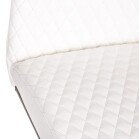 Diamond Stitch Dining Chair, Chrome Legs - White - Image 6
