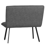 90cm Dining Bench - Grey - Image 3