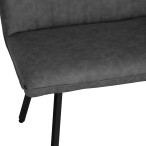 90cm Dining Bench - Grey - Image 6