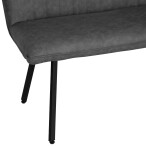 90cm Dining Bench - Grey - Image 7