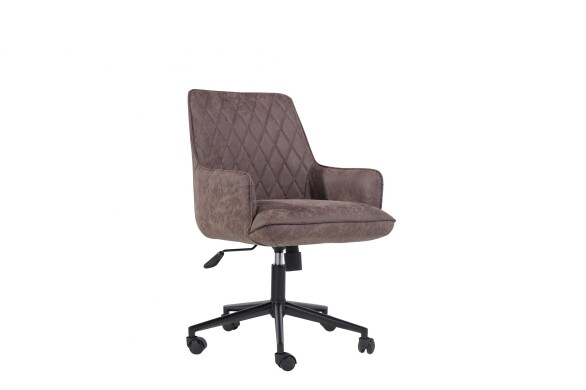 Diamond Stitch Office Chair - Brown